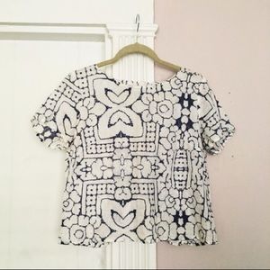 Scalloped back Madewell top